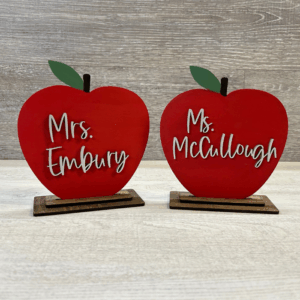 Custom Teacher Apple Sign