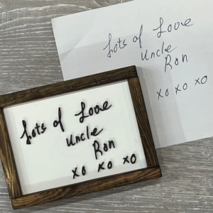 Hand-drawn or Hand-written On a Sign